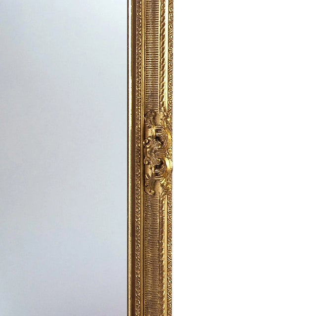 Gold Hand-Carved Wooden Mirror, 1970s For Sale - Image 4 of 5