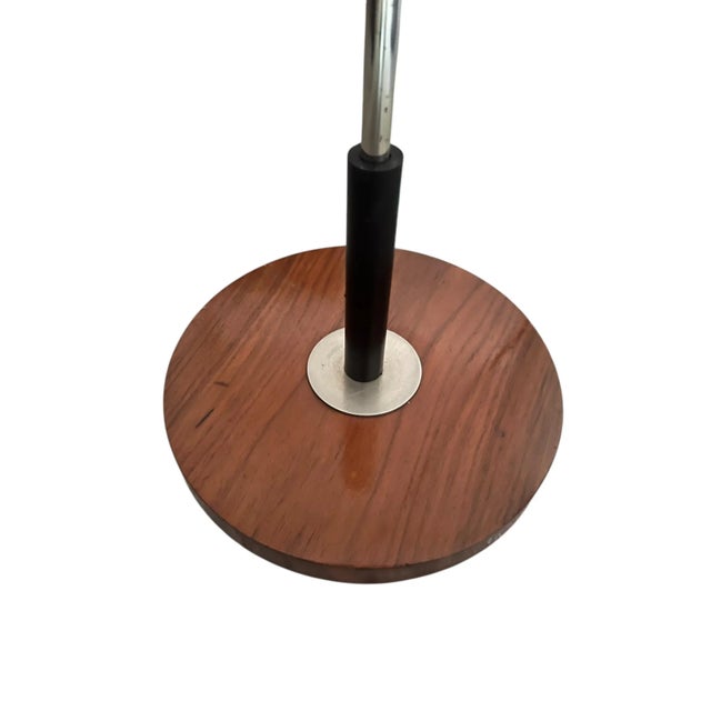 Brown Chrome Metal Floor Lamp from Temde Leuchten, 1950s For Sale - Image 8 of 14