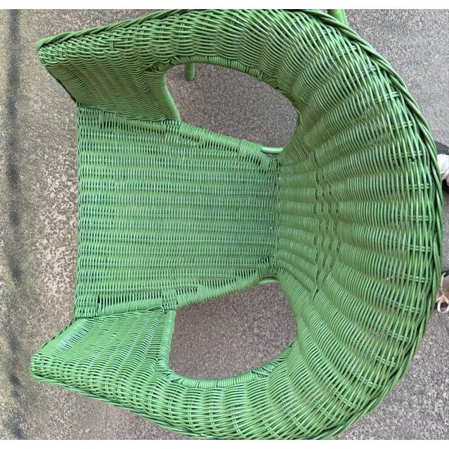 20Thc Original mint green painted wicker chairs in fine condition.This pair is in pristine condition.Great pair for a...