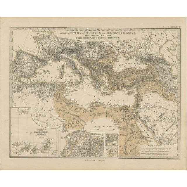 Map of Mediterranean, Black Sea and Ottoman Empire, 1853 For Sale - Image 4 of 4