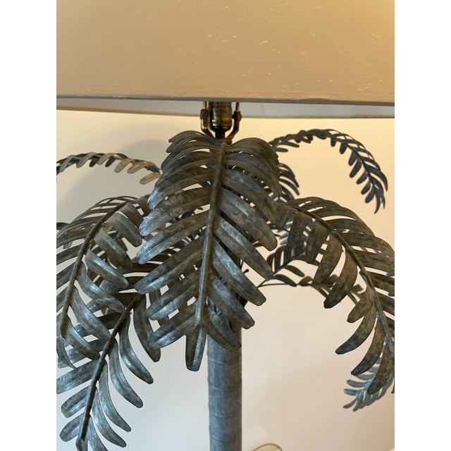 Sarreid Ltd. 1980s Ralph Lauren Style Sarreid Metal Palm Tree Table Lamp For Sale - Image 4 of 11