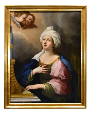 Lucas de la Haye / Luca Fiammingo, Saint Cecilia, 1650, Oil on Canvas, Framed
