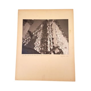 1949 Fritz Roetter "Reflection in a Puddle of Chicago Building" Abstract Photo For Sale