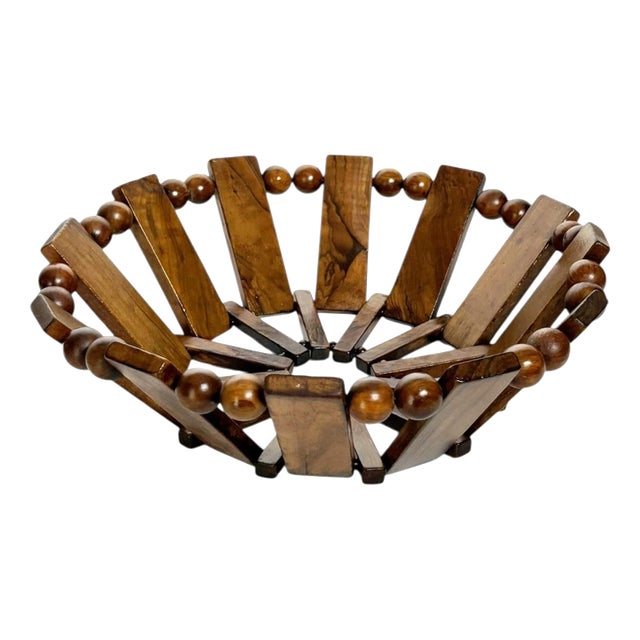 Wooden Fruit Basket, France, 1970s For Sale