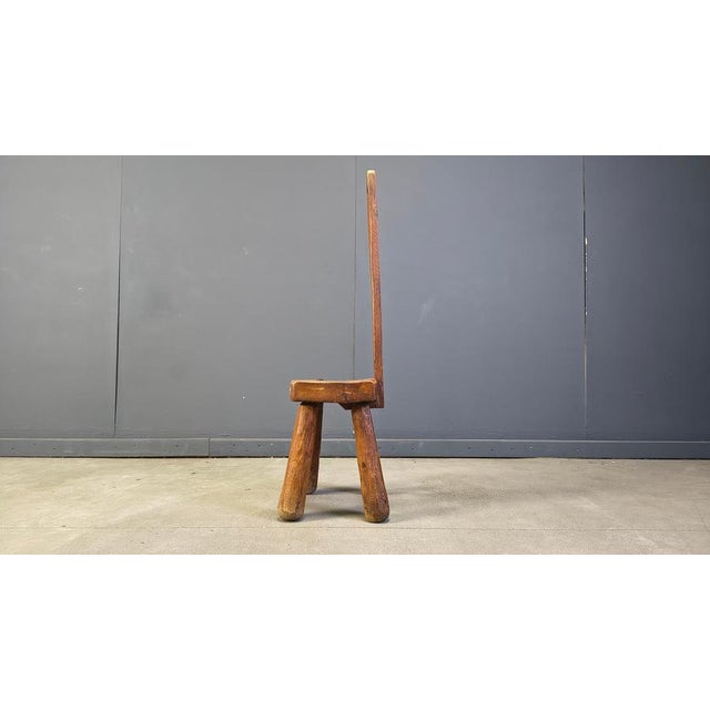 Vintage Brutalist High Back Chair, 1960s For Sale - Image 6 of 13