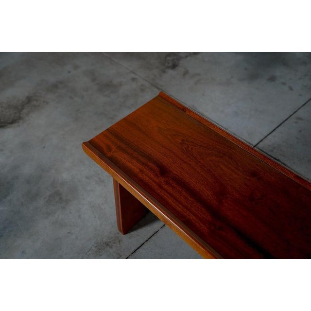 Brown Vintage Brazilian Bench in Wood, 1980s For Sale - Image 8 of 9