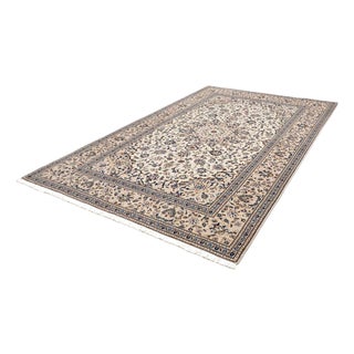 Hand-Knotted Keshan Rug Nain in Wool For Sale
