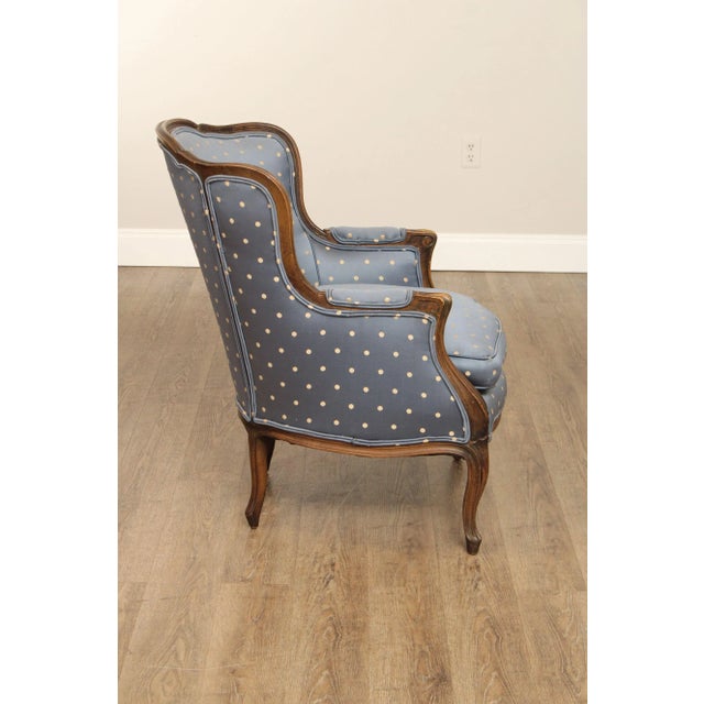 French Louis XV Style Vintage Carved Walnut Bergere Armchair For Sale In Philadelphia - Image 6 of 12