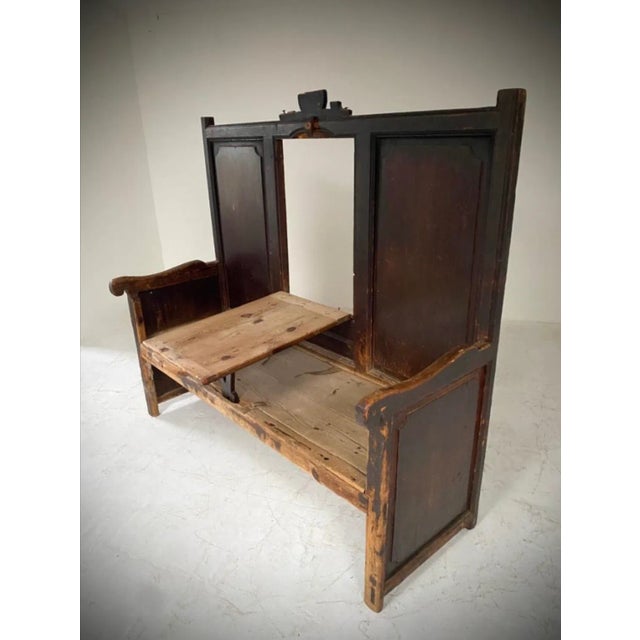 Spanish 17th Century Antique Spanish Tavern Bench For Sale - Image 3 of 7