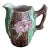 Antique French Majolica Bark & Wild Rose Pitcher, Circa 1880–1910 For Sale