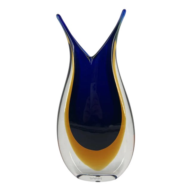 Submerged Wings Vase by 1295 Murano For Sale