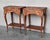 18th Century Style French Louis XV Marquetry Side Table or Nightstands, a Pair For Sale - Image 18 of 18
