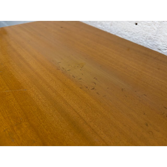 Wood Unique Mid 20th Century High-Boy Dresser W/ Brass Hardware For Sale - Image 7 of 15