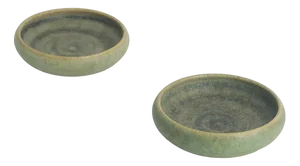 Small Mid-Century Scandinavian Modern Collectible Sand Brown Stoneware Bowls by Gunnar Borg for Gunnars Keramik Höganäs, 1960s, Set of 2