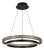 Visual Comfort - Grace Contemporary Chandelier in Matte Black & Weathered Oak Wood For Sale