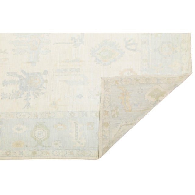 Transform your living space with this Modern Oushak Style Rug, crafted from premium hand-spun wool. Featuring large-scale...