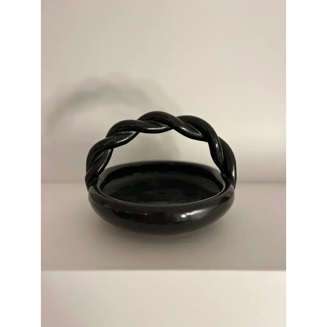 1970s Vintage Ceramic Basket from Accolay, 1970s For Sale - Image 5 of 5