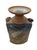 Late 20th Century Brutalist Terracotta Sculptural Vase With Relief Faces For Sale In Los Angeles - Image 6 of 18