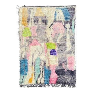 Moroccan Azilal Rug-5′3″ × 7′4″ For Sale