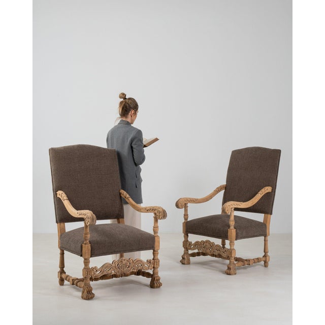 19th Century 19th Century France Tan Wood Armchair For Sale - Image 5 of 11