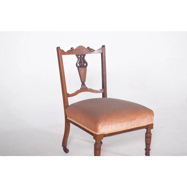 English Rosewood Lady Chair, 1920s For Sale - Image 3 of 10