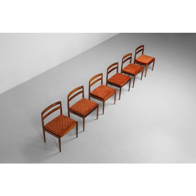 Textile Vintage Danish Universe Chairs by Kai Kristiansen for Magnus Olesen, 1965, Set of 6 For Sale - Image 7 of 18