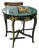 French Empire Style Center Table in Bottle Green With Gold Leaf & Bronze Mounts For Sale