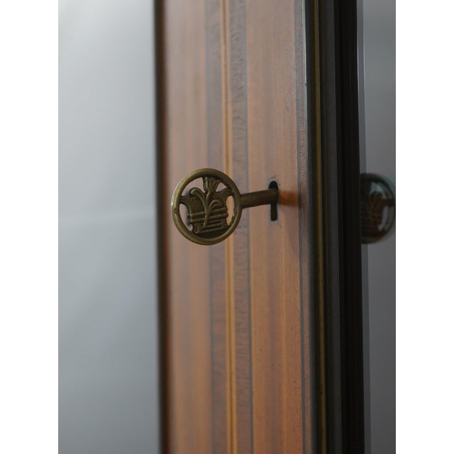 Wood Baker Satinwood Neoclassical China Cabinet For Sale - Image 7 of 18