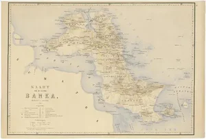 Antique Map of Bangka Island, 1885