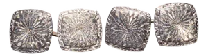 The Formal: Art Deco Platinum topped White Gold Cufflinks, 2 Pieces