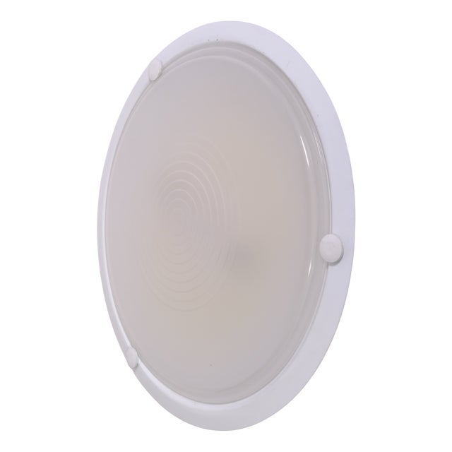 Egoluce Ceiling Lamp in White Metal, 1980s For Sale