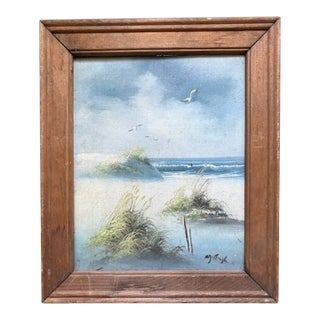 Mid Century American Oil Painting - Seascape, Signed For Sale