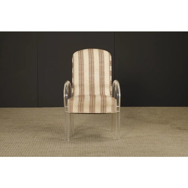 1980s Set of Five Lucite Waterfall Dining Chairs by Hill Manufacturing, 1980s For Sale - Image 5 of 18