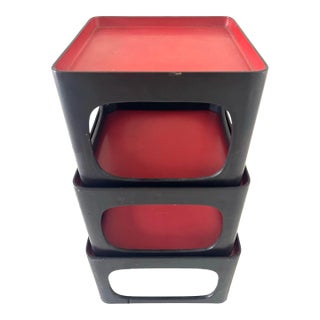 Oxblood Lacquered Plant Stand/Table Risers Set of 3 For Sale