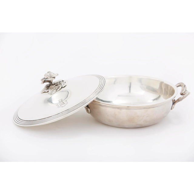 Christofle Vintage French Silverplate Covered Dish For Sale - Image 4 of 13