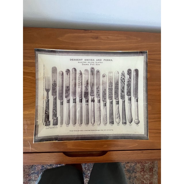 Hollywood Regency Fornasetti Style Glass Platter, Hollywood Regency, 20th Century For Sale - Image 3 of 9