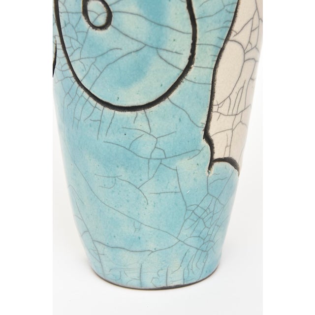 Vintage Raku Ceramic Nude Vase, Signed For Sale - Image 4 of 11