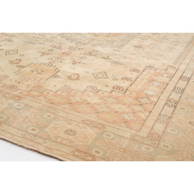 Tan Oversize Anatolian Kurdish Rug For Sale - Image 8 of 9