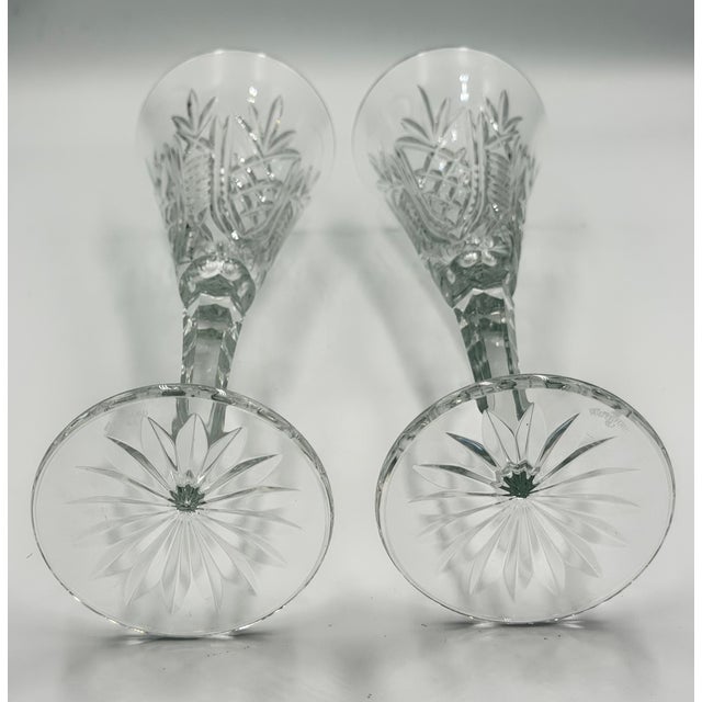 Waterford Waterford Crystal 12 Days of Christmas #1 Partridge in a Pear Tree Champagne 2pc For Sale - Image 4 of 10