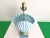 Sky Blue Ceramic Shell Lamp & Shade, C1970 For Sale - Image 11 of 18