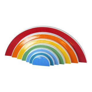 1970s Otto Piene Limited Edition Porcelain Rainbow Sculpture 13/200 For Sale
