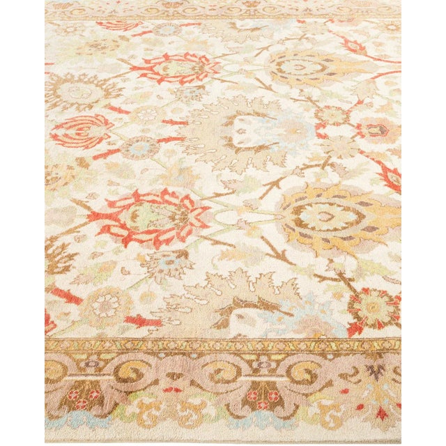 Solo Rugs Vintage Traditional Hand Knotted Wool Runner Rug, Ivory - 6'0" X 12'7" For Sale - Image 4 of 9