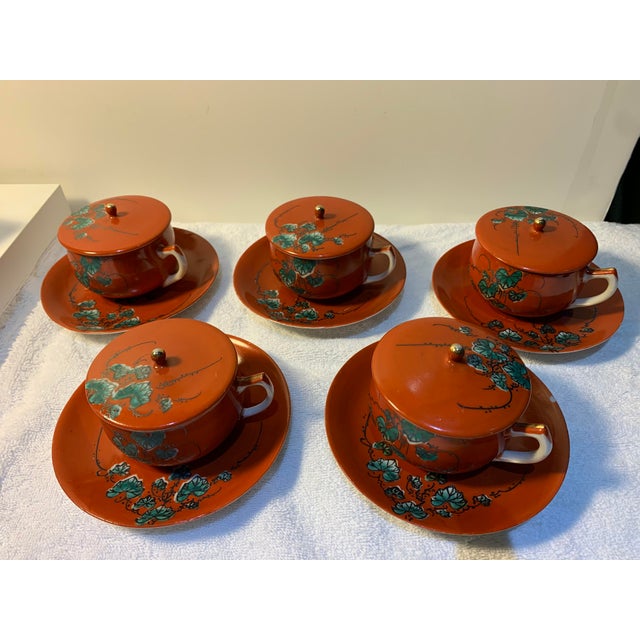 Late 19th Century Antique Japanese Kutani Porcelain Hand Painted