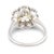 1930s Art Deco Gia 3.01 Carat Old European Diamond Platinum Cluster Ring, Size 7.75 For Sale In Los Angeles - Image 6 of 6
