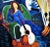 Figurative Sonia Del Signore, Woman with Guitar and Pianist, c.1990 For Sale - Image 3 of 8