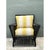 Cream Vintage Stick Rattan Lounge Chair in Ralph Lauren Cabana Stripe For Sale - Image 8 of 12