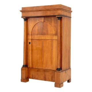 Biedermeier Partial Ebonized Fruitwood Armoire, 19th Century For Sale