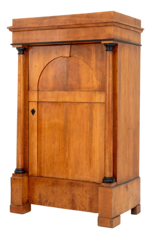 Biedermeier Partial Ebonized Fruitwood Armoire, 19th Century