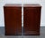 Filling Cabinets in Burgundy Leather and Gold Embossed Top, Set of 2 For Sale - Image 16 of 18