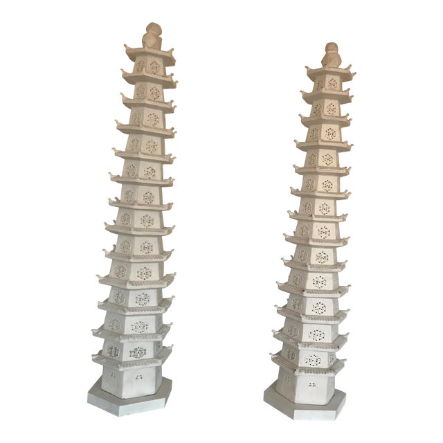 Vintage Tony Duquette Lighted Pagodas - a Pair For Sale